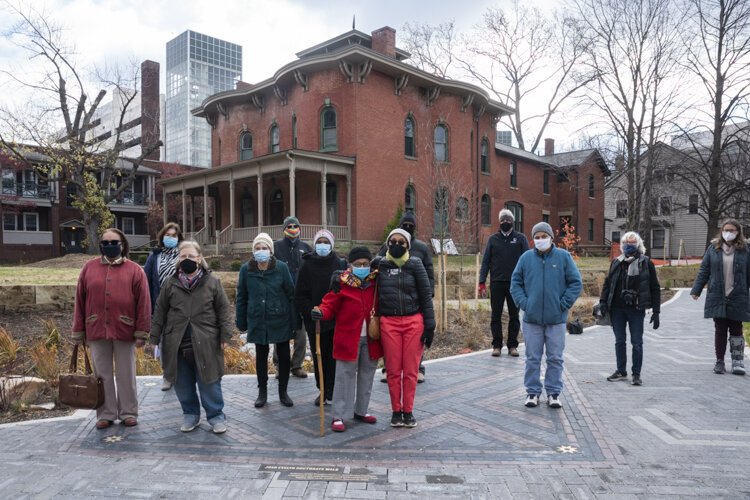 Joan Evelyn Southgate plaque dedication at the Cozad Bates House